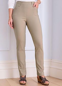 Cotton Traders Super-Stretchy Pull-On Slim-Leg Trousers