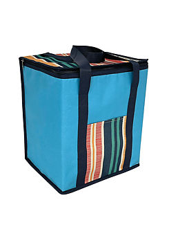 Country Club Textured Stripe Design 28L Jumbo Size Insulated Cooler Bag