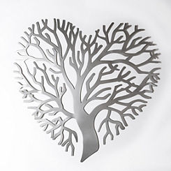 Country Living Metal Heart Shaped Tree Of Life Outdoor Wall Art