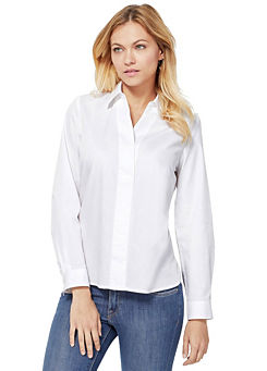 Creation L Slip-On Concealed Button Placket Blouse