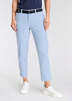DELMAO Belted Cropped Chinos