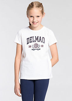 DELMAO Kids Glitter Print T-Shirt