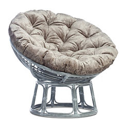 Desser Papasan Grey Natural Rattan Chair