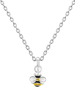 Dew Sterling Silver and Enamel Dinky Bee Necklace