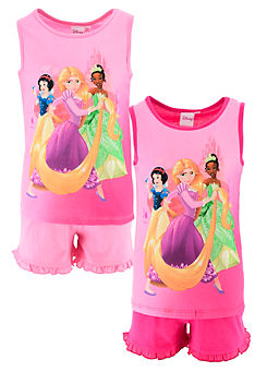 Disney Princess Pack of 2 Vest Pyjama Sets