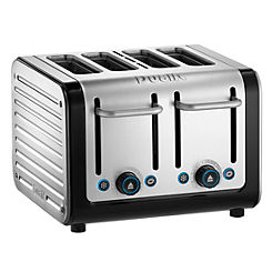 Dualit Architect 4 Slice Toaster- Stainless Steel with Black Trim 46505