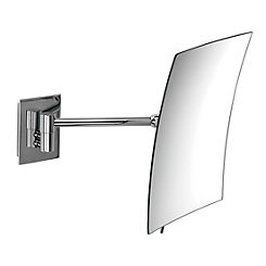 Fancy Metal Goods Extendable Square Chrome Magnification Wall Mirror