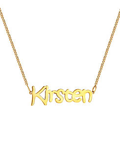 For You Collection 18ct Gold Plated Sterling Silver Personalised Calligraphy Adjustable Name Necklace