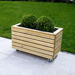 Forest Garden Linear Planter - Double with Wheels (Home Delivery)