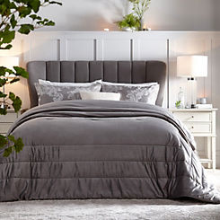 Freemans Home Heirloom Velvet Bedspread - Silver