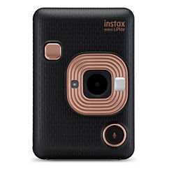 Fujifilm Instax Mini LiPlay Hybrid Elegant Instant Camera inc 20 Shots - Black