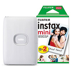 Fujifilm Instax Mini Link 2 Wireless Photo Printer with 20 Shots - Clay White