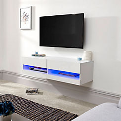 GFW Galicia Wall TV Unit with LED Downlight