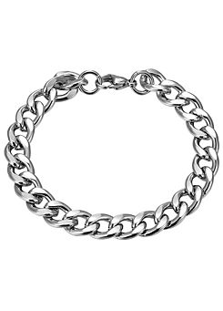 Gent’s Flat Curb Steel Bracelet