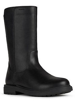 Geox Kids Black Eclair Ankle Boots