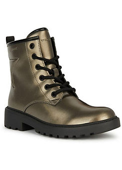 Geox Kids Gold Casey Ankle Boots