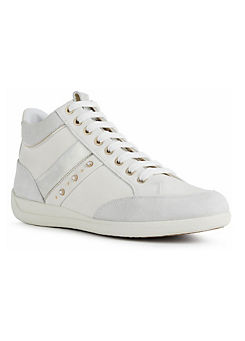 Geox Myria White Leather Trainers
