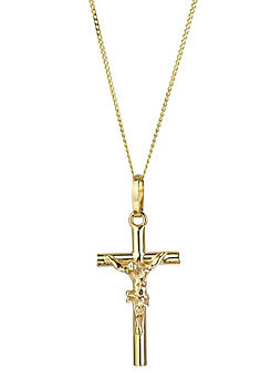 Gorgeous Gold 9ct Crucifix Pendant Necklace