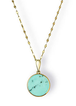 Gorgeous Gold 9ct Yellow Gold Turquoise Necklace