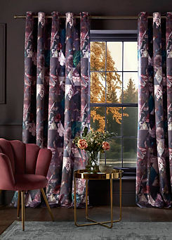 Graham & Brown Timepiece Pair Of Lined Eyelet Curtains