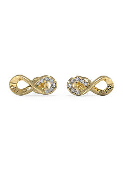 Guess Endless Dream Infinity Gold Stud Earrings