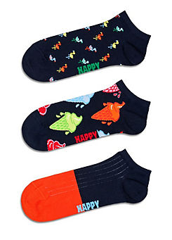 Happy Socks Mens 3 Pack Low Socks