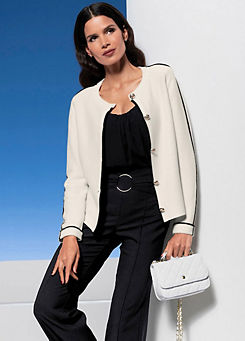 Heine Contrast Piping Buttoned Cardigan