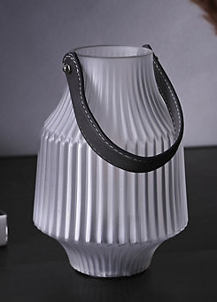 Hestia Battery Operated Frosted White Portable Lantern