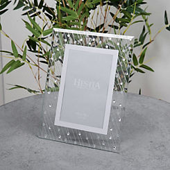 Hestia Mirror Glass Raindrop Design 4 x 6 ins Photo Frame