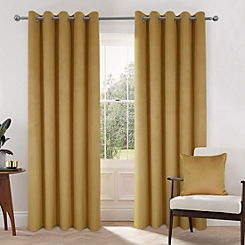 Home Curtains Asha Pair of Fully Recycled Velour Curtains
