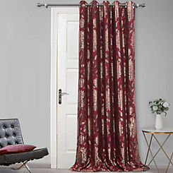 Home Curtains Elanie Jacquard Lined Eyelet Door Curtain