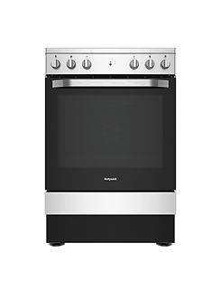 Hotpoint HS67V5KHX/UK Silver Electric Single Cooker
