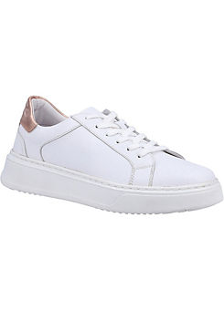 Hush Puppies Camille White Lace Cupsole Trainers