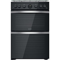 Indesit 60cm Gas Cooker - Double Oven