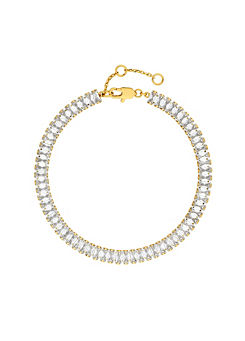 Inicio 14K Gold Plated Recycled Baguette Tennis Bracelet