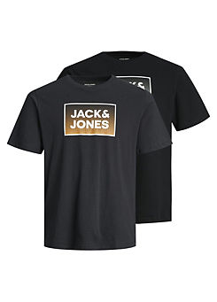 Jack & Jones Junior Pack of 2 Logo Print T-Shirts
