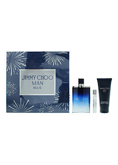 Jimmy Choo Man Blue 3 Piece Set - Eau De Toilette 100ml & 7.5ml & Shower Gel 100ml