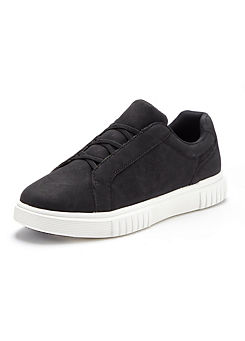 John Devin Faux Leather Slip-On Trainers