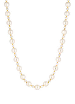 Jon Richard Cream Pearl & Gold Bead 15 Inch Necklace
