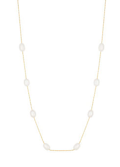 Jon Richard Gold Plated Fine Chain and Freshwater Pearl Necklace