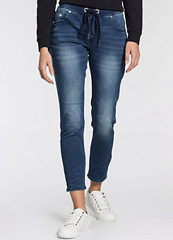 KangaROOS Cropped Elasticated Jeans