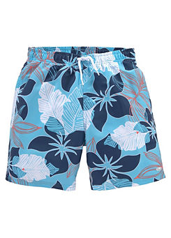 KangaROOS Kids Hawaii Print Swim Shorts