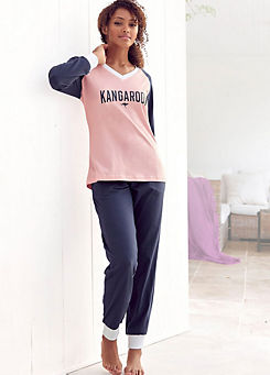 KangaROOS Logo Print Long Pyjamas