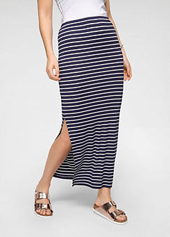 KangaROOS Striped Jersey Maxi Skirt