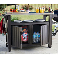 Keter Unity BBQ Double Table Grey 279L