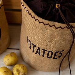 KitchenCraft Natural Elements Hessian Potato Preserving Bag with Blackout Lining
