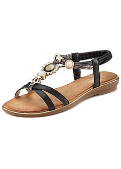 LASCANA Gemstone Embellished Sandals