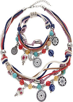 LASCANA Pendant Necklace & Bracelet Set