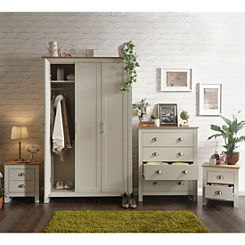 Lancaster 3 Dr Wardrobe, 4 Dw Chest and Two 2 Dw Bedside Chests Bedroom Furniture Set