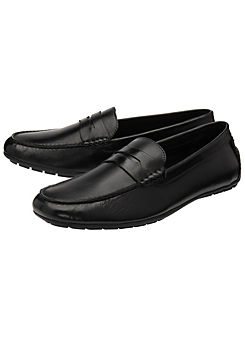 Lotus Mens Marcel Black Leather Casual Shoes